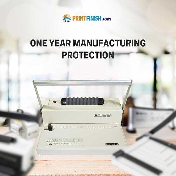 PPE Coilbind S-15 with Electric Coil Inserter Manual Coil Punch & Binding Machine Pitch 4:1 - Professionally Bind Presentations and Documents
