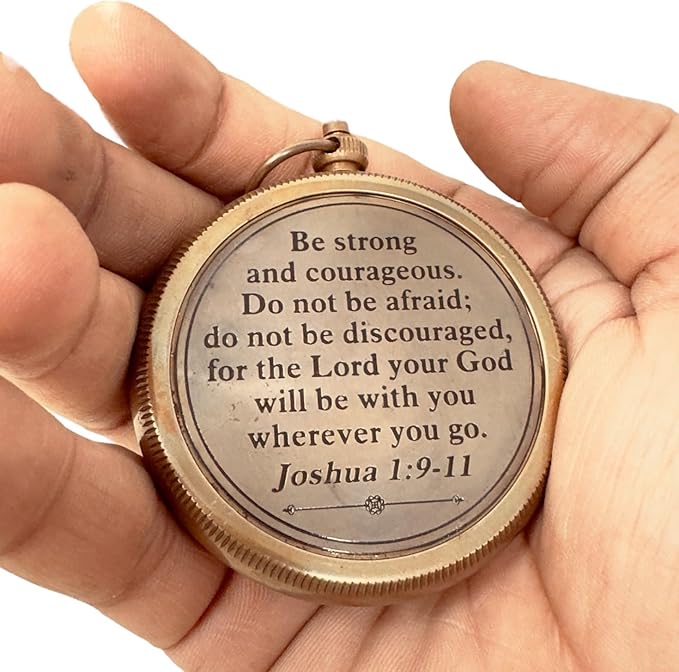 God My Lord Compass - Compass Gift Inspirational Quote Engraved, Graduation Gift, Confirmation Gift, Religious Gift for Men Women Boys Girls Teenage Kids, Baptism Gift