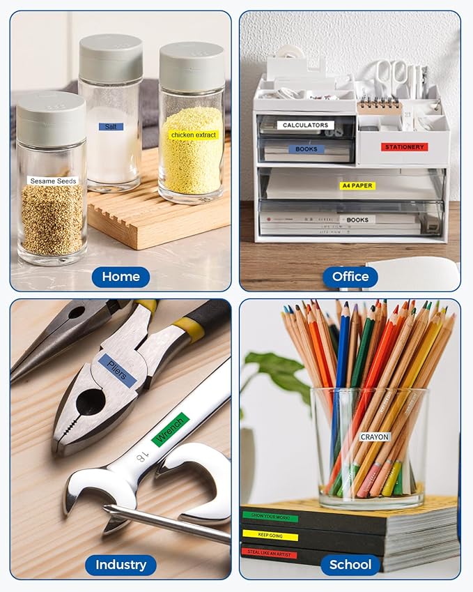 6-Pack TZe TZ Tape 24mm 0.94 Laminated Colored Compatible for Brother P Touch Label Maker Tape TZe-251 151 451 551 651 751 Refills for PT-D600 P700 P710BT PT-D610BT P910BT PT-P750W, 1 Inch x 8m