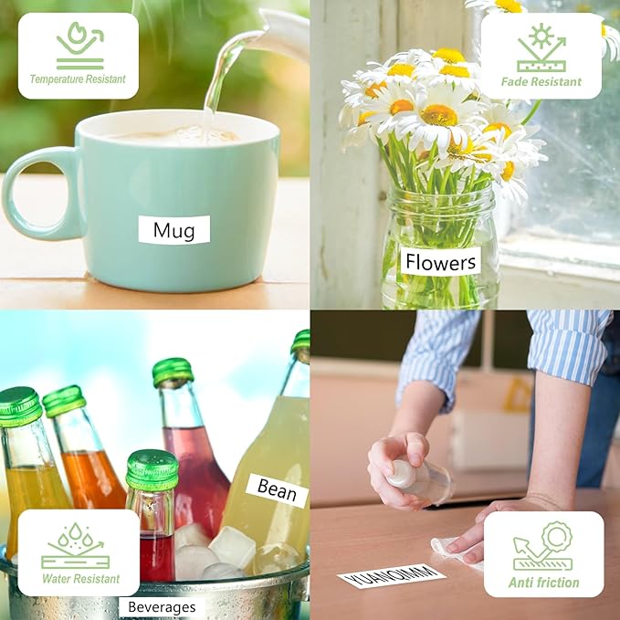 6-Pack TZe251 24mm Lable Tape Compatible with Brother TZe-251 TZe 24mm 0.94 Laminated White Tape TZ-251 Replacement for Brother PTouch PTD600 PT-P710BT Label Maker