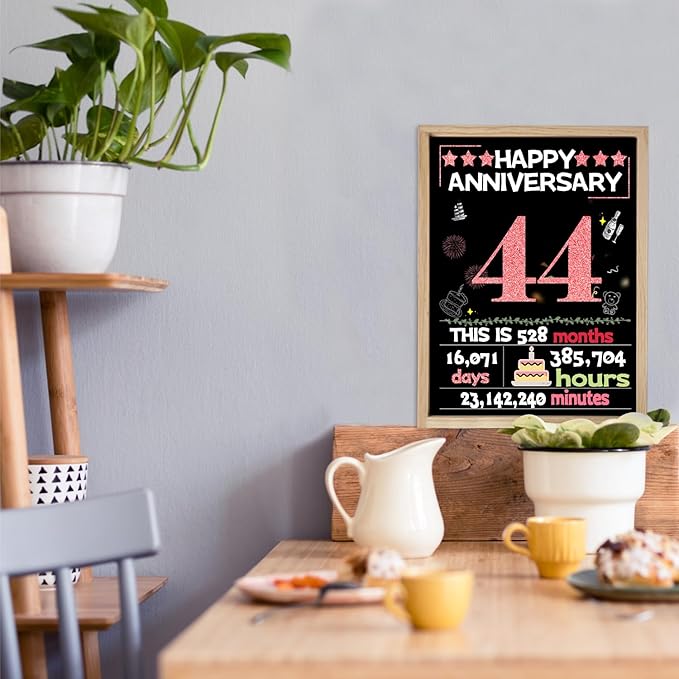 Joycard 44th Anniversary Card for Women, Wedding Card for Wife, Sweet Marriage Decorations Gifts for Couple, Perfect for Her on Anniversary Day, Back in 1981
