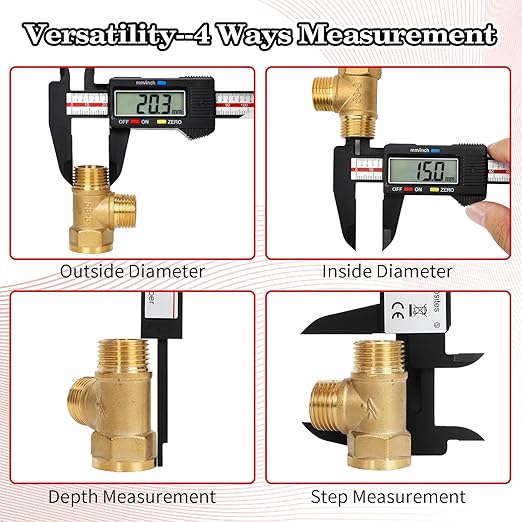 Digital Caliper, Esydon Upgraded Calipers 6 inch, Measuring Tool, Electronic Ruler, with Large LCD Screen, Auto-Off Feature, Inch and Millimeter Conversion, Plastic Case, Perfect for Household, DIY