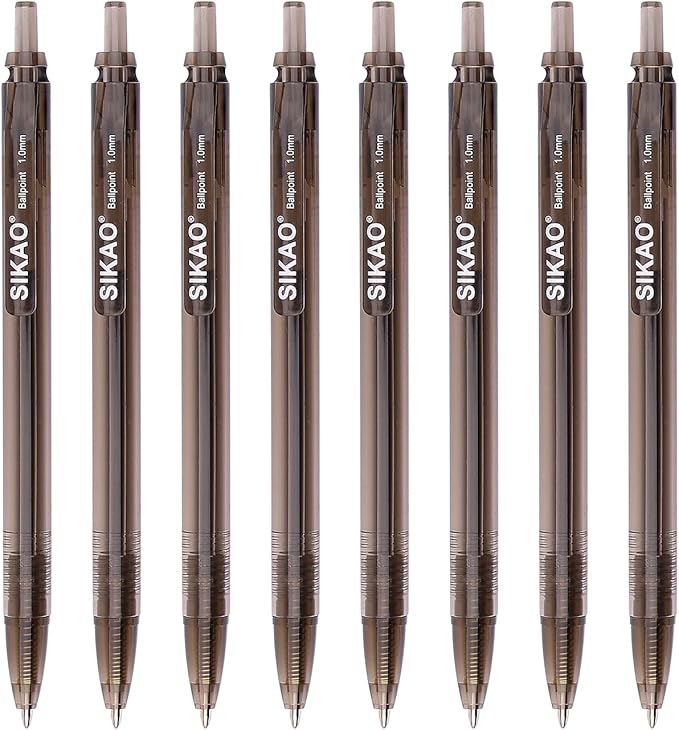Black Pens Bulk, Box of 60 Pack Black Ink Pens Ballpoint Smooth Writing Pens No Smudge, Retractable Ball Point Pens Medium Point, Click Server Pens for Waitress, School Office Supplies