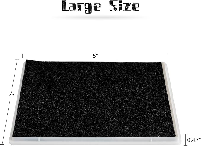 Ink Pad, 5x4'' Washable Stamp Ink Pad for Kids, Black
