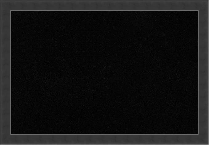 Amanti Art Black Cork Board for Wall, 18x26 Vision Board with Black Wood Frame, Medium Corkboard Office Decor for Home Organization, Modern Contemporary Corkboard Pinboard to display items for home