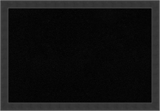 Amanti Art Black Cork Board for Wall, 18x26 Vision Board with Black Wood Frame, Medium Corkboard Office Decor for Home Organization, Modern Contemporary Corkboard Pinboard to display items for home