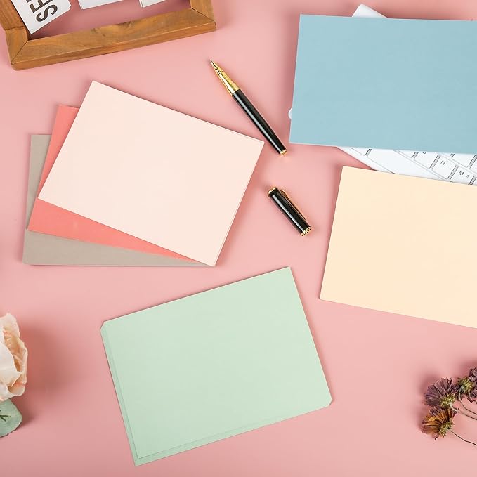 5x7 Cardstock Colored Paper, 60 Sheet Heavyweight Blank Card 85lb/230GSM, Thick Index Cards for Printer, Postcards, Wedding Cards, Invitation Cards, Double Sided