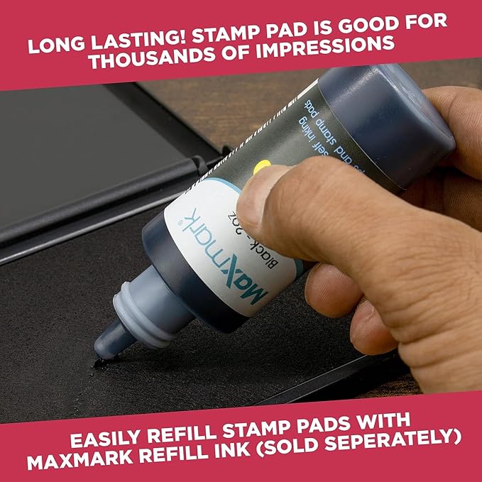 Large Premium Purple Ink Stamp Pad - 3" by 6" - Quality Felt Pad - Case with Closing snap