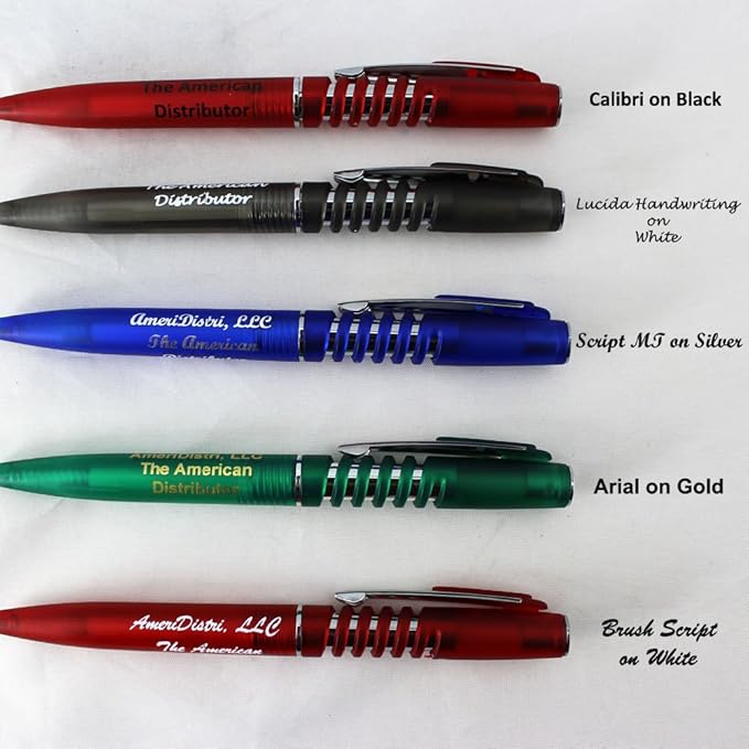 ezpencils - Personalized - Smoke Green body with a Spiral like Clicker, Silver Accents - Twister Pens - Free Personalization
