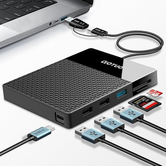 1TB Docking Station External Hard Drive, USB C Multiport Hub HDD 7-in-1, USB 3.0, SD/TF Card Reader, Multi-Function HDD for Windows, Mac, Android, TV, Phone, Laptop, Desktop, PC