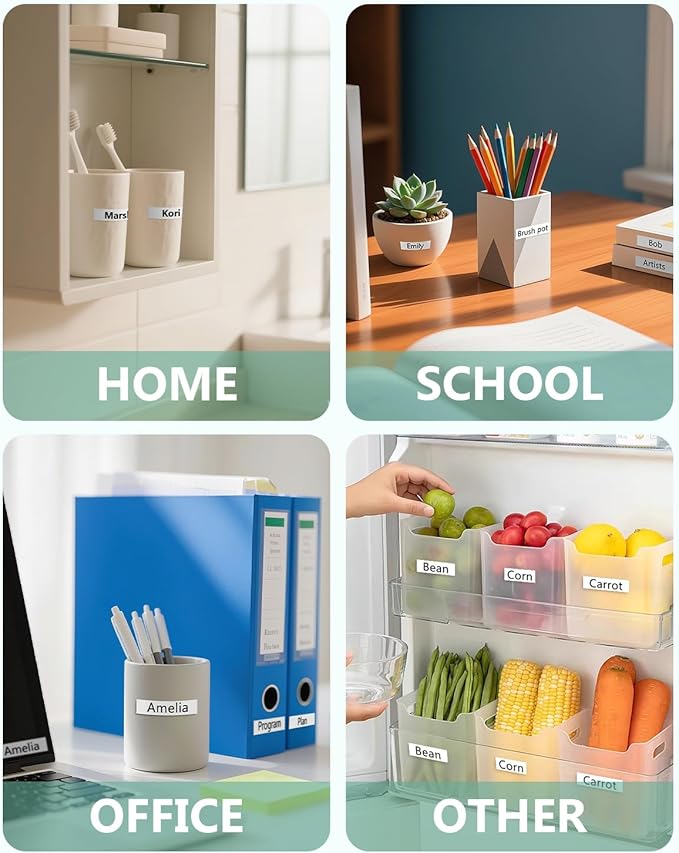 3-Pack 12mm 0.47" Black on White Label Maker Tape Compatible for Brother PTouch Tape 12mm 0.47 White Tze-231 Tz231 Tze Tz 12mm 1/2" Laminated for PT-D210 PT-D202 PT-D220 PTD410 PTD600 PTD400