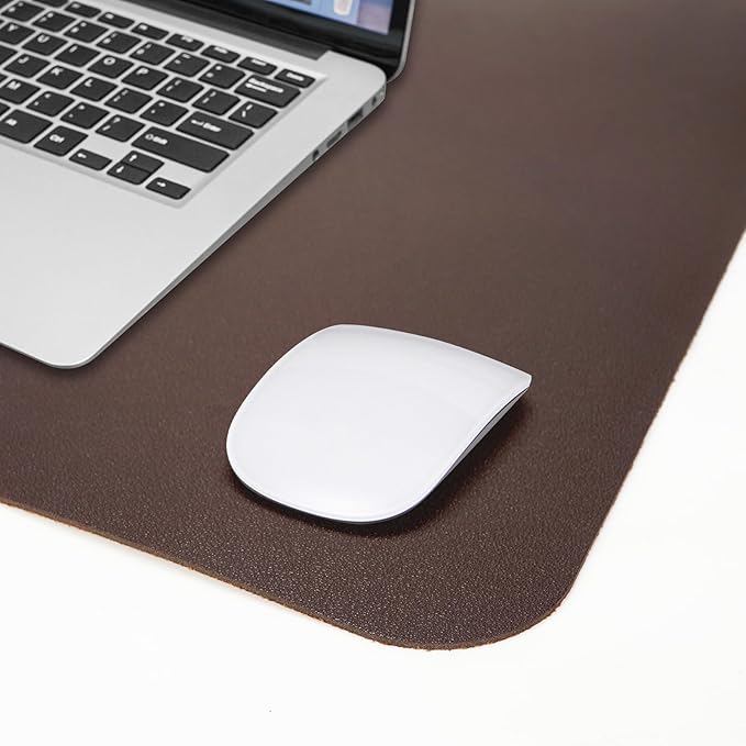 Desk Mat,35.4" x 17" Leather Desk mat,Double-Sided Desk Pad,Desk matt for Desktop,Large Mouse Pad,Office Desk mat,Waterproof Desk Blotter pad for Office&Home(Black+Cork)