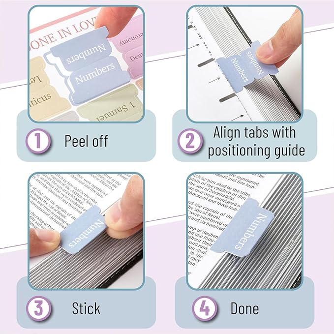 Mr. Pen- Bible Tabs, 75 Tabs, Minimal Morandi, Laminated Bible Tabs for Women and Men, Bible Tabs for Study Bible, Bible Index Tabs, Bible Book Tabs, Bible Labels Tabs, Mr Pen Bible Tabs