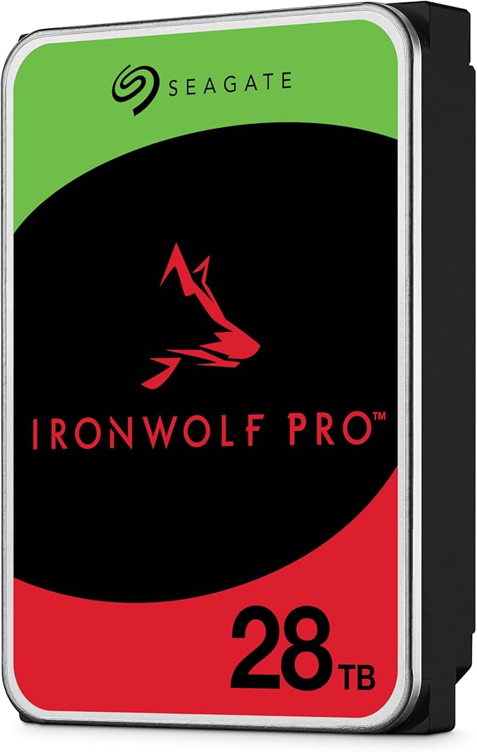 Seagate IronWolf Pro 28TB Enterprise NAS Internal HDD Hard Drive – CMR 3.5 Inch SATA 6Gb/s 7200 RPM 512MB Cache for RAID Network Attached Storage, Rescue Services (ST28000NT000)