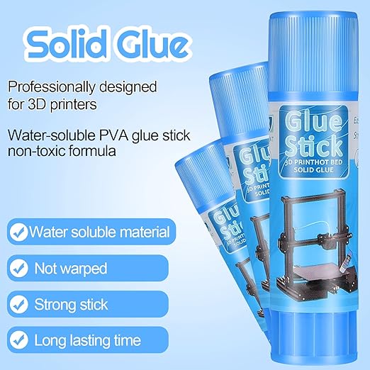 Outus 6 Pack 3D Printer Glue Sticks for Hot Bed PVP 3D Printer Adhesive Solid Glue Sticks for Hot Bed Removing Printing Models
