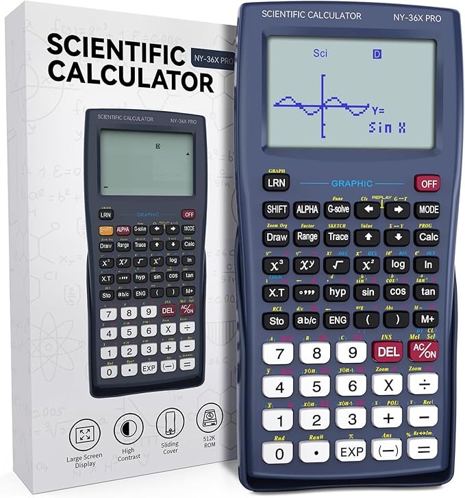 Graphing Scientific Calculators ROATEE 36X Pro Office Calculators for High School with 360 Functions Financial Calculator Desktop, 3-in 14 Digit Display Office Supplies for Student Teacher Engineer