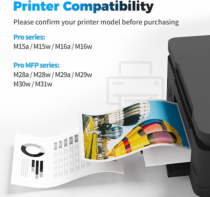 Compatible 48A Toner Cartridge Replacement for HP 48A Toner Cartridge Black CF248A Compatible with HP Pro M15w M15a M16w M16a MFP M28w M28a M29w M29a Printer (4 Black)