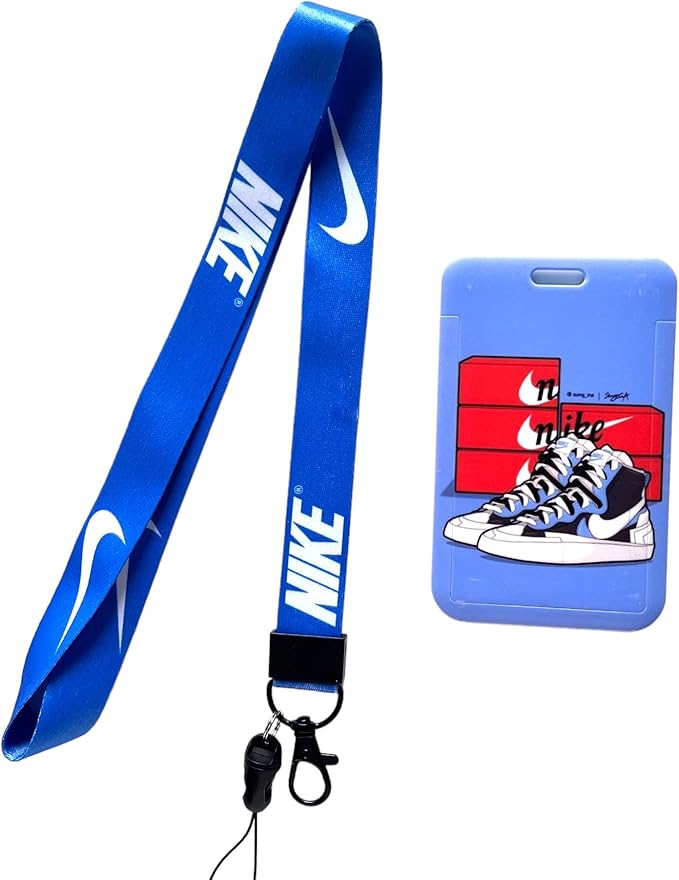 AllStyle By Patel Neck Strap Compatible Lanyard With ID Holder Suitable for Women Men Kids (Blue Lanyard + SkyBlue ID Holder)