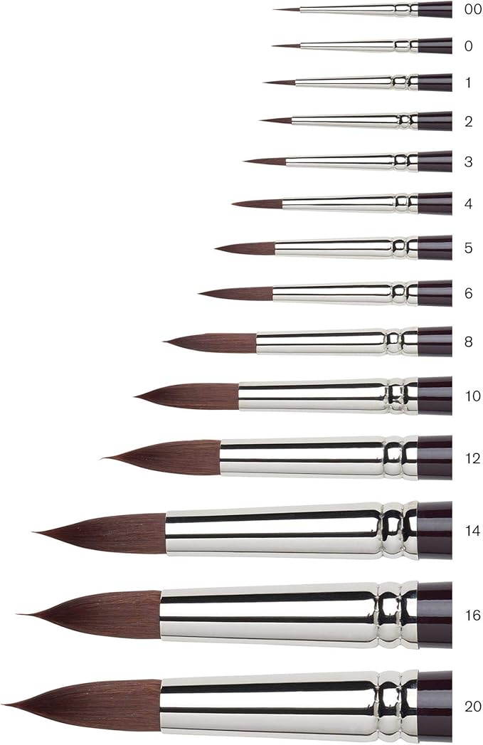 Winsor & Newton Galeria Round Short Handle Brush, Size 6