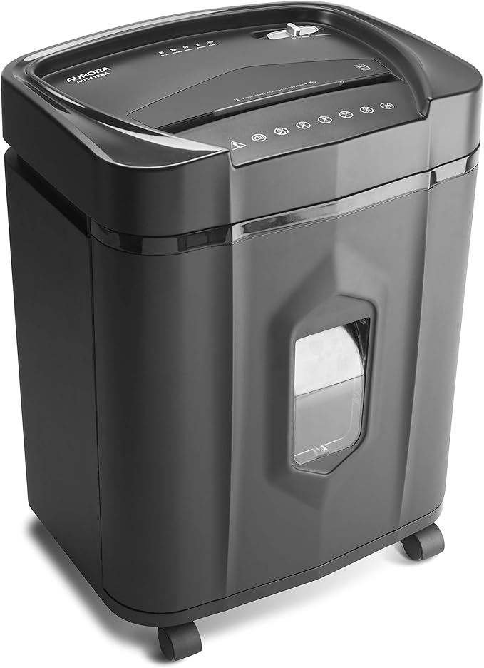 Aurora AU1415XA 14-Sheet Crosscut Paper/CD and Credit Card Shredder/ 5-Gallon pullout Basket/ 10 Minutes Continuous Run Time