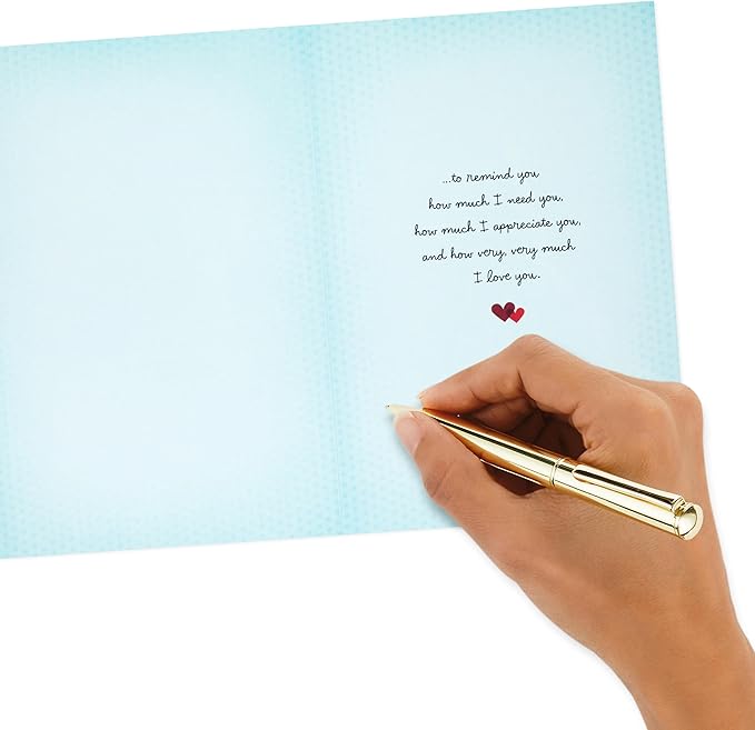 Hallmark Love Card (Heart in Envelope) for Mother's Day, Anniversary, Romantic Birthday, Everyday Love, Sweetest Day