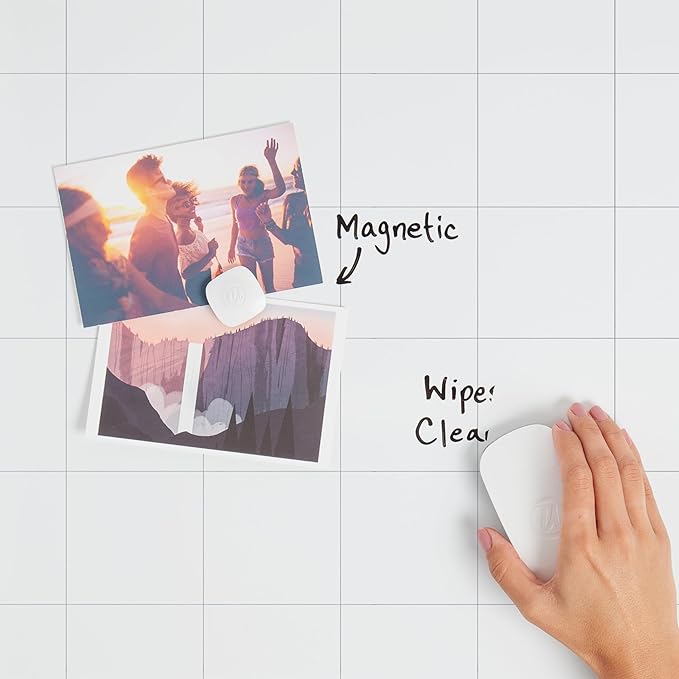 U Brands Magnetic Dry Erase 3-in-1 Calendar Board, 20"x16", Black and Gray Frame