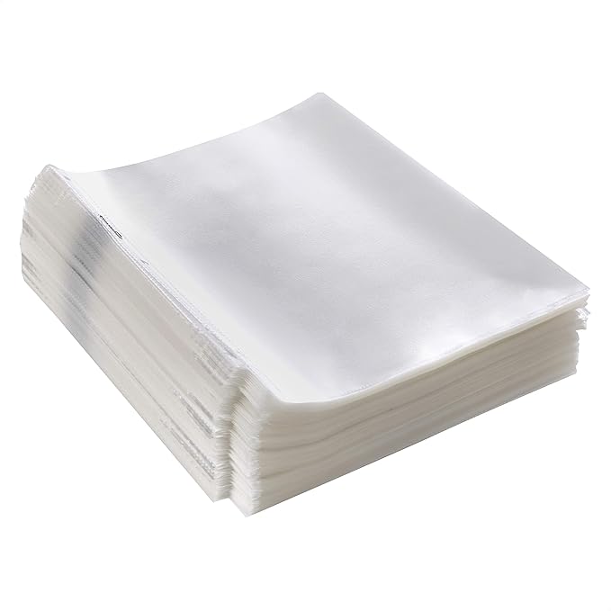 Amazon Basics Non-Glare Sheet Protector for Paper, Sturdy, with Pre-Punched Holes, Clear, 8.5 x 11 Inch, 500 Count