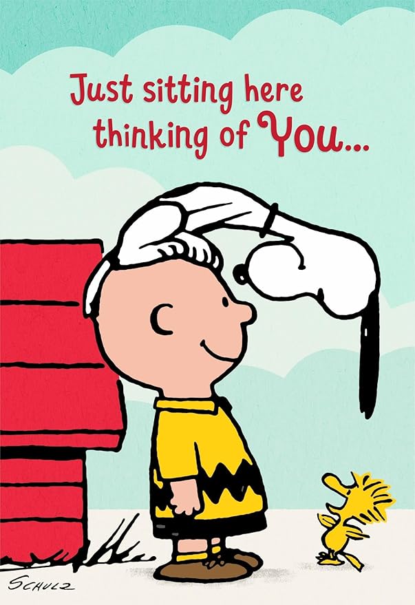 DaySpring - Peanuts - Thinking of You - 4 Design Assortment With Scripture - 12 Boxed Cards & Envelopes