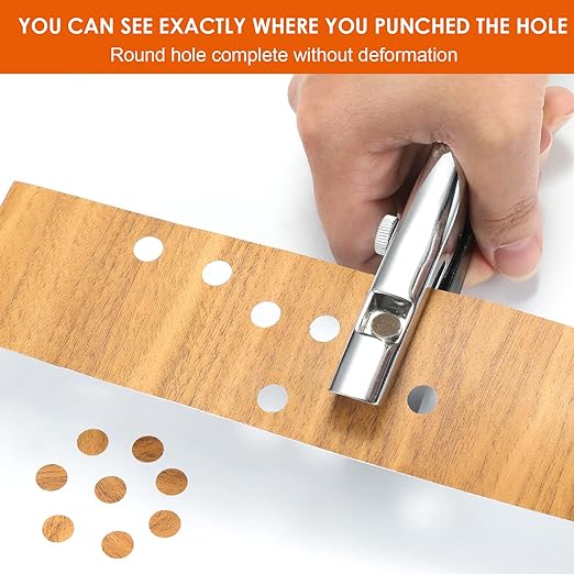 Hole Punch 1/4 inch-6mm Single Hole Punch,Heavy Duty Hole Puncher Single,Paper Punch Portable Hand Held Long Hole Puncher for Paper Cards Plastic Cardboard