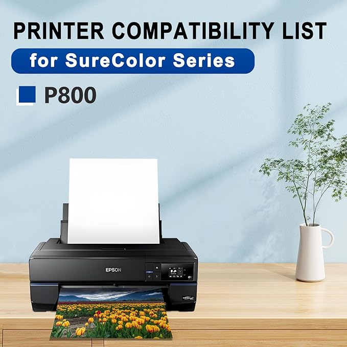 T850 Ink Cartridge T8501 T850100 Remanufactured Work for SureColor P800 (1-Pack, Photo Black)