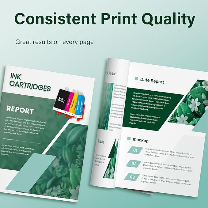 923XL 923 8130e Ink Cartridges Combo Pack: Replacement for HP 923e 923XL 923 Ink Cartridges for HP Printers OfficeJet Pro 8130e 8135e 8138e 8139e 9130 8122e 8120 8124e 8125e 8132e Printer