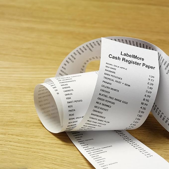 LabelMore 2-1/4" X 85' Thermal Receipt Paper, Credit Card Paper Rolls Thermal, Cash Register Roll, Premium Pos Thermal Printer Paper (50 Rolls)
