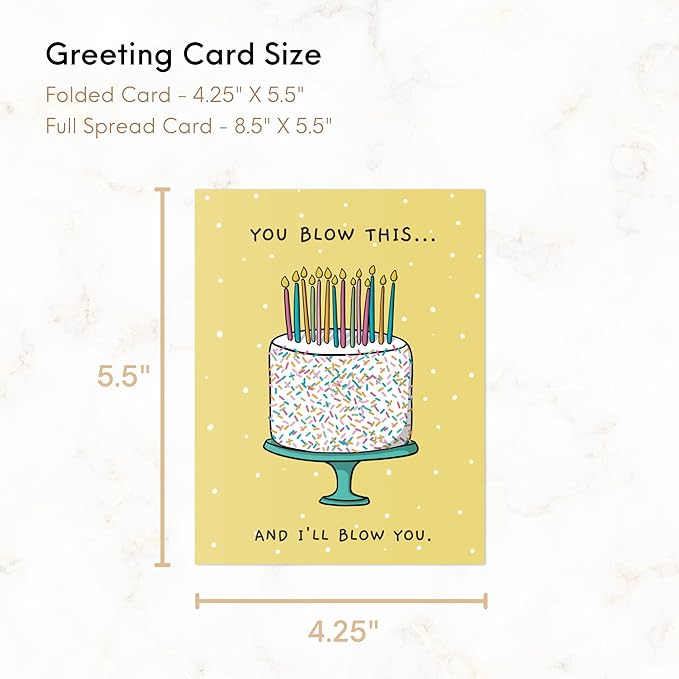 Funny Naughty Birthday Card/Dirty Card for 18th 16th 21st 30th 40th 50th 60th 65th Bday/For Boyfriend Husband Mom Dad Girlfriend Wife/Greeting Card