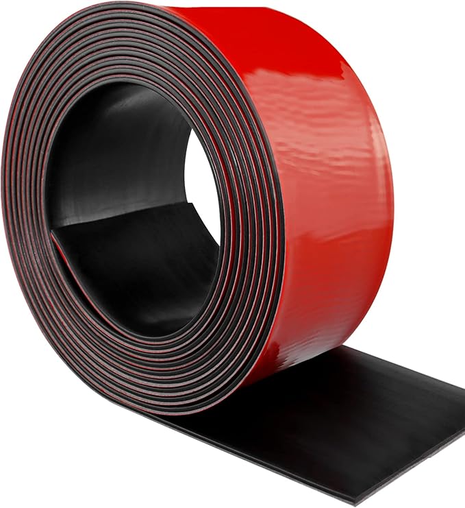 Neoprene Rubber Strips Self Adhesive Solid Rubber Sheets, Rolls & Strips for DIY Gaskets Crafts Pads Seals Warehouse Flooring Rubber Strip with Adhesive Backing (3” Wide x 1/16" Thick x 20' Long)