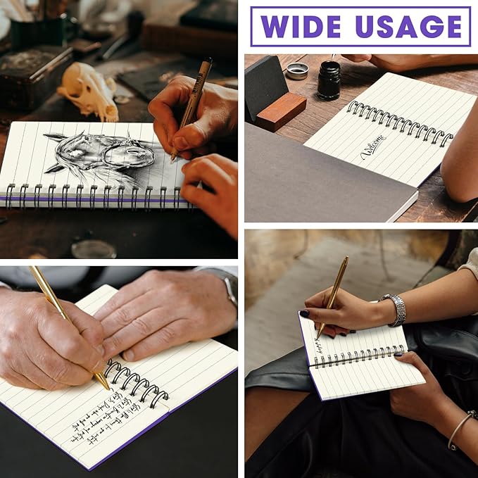 Jutom 18 Pcs Small Spiral Notebooks Memo Pads 3x5 Bulk Small Pocket Notebooks Mini Notepads with Lined Pages Mini Journals for Office Back to School Work Writing Supplies, 120 Pages (Dark Purple)