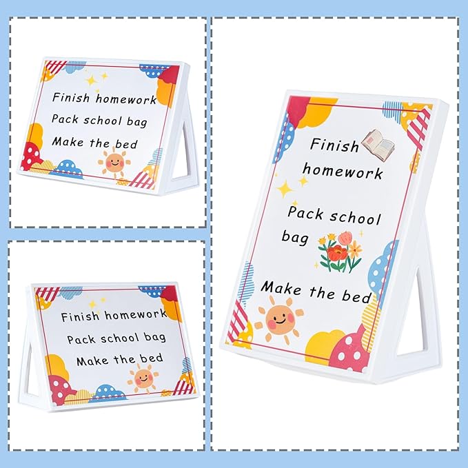 Desktop Whiteboard with Pre-Set Designs, Small White Board Dry Erase for Desk, Mini Dry Erase Board 8.5" x 6", Compact Desktop Whiteboard for Kids (Dots)