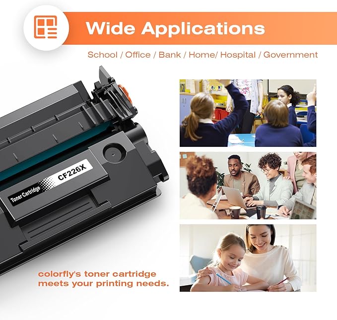 26X CF226X Toner Cartridge Compatible with HP 26X CF226X Cartridge for M402n M402dn M402d M402dw MFP M426fdw M406dw M426fdn Printer Toner