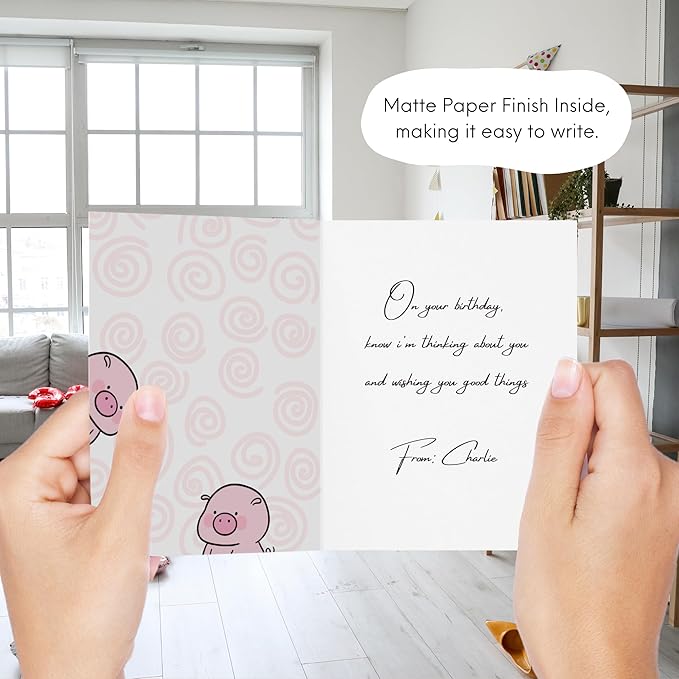 ALY LOU Cute Anniversary Card, Birthday Card for Her Him/Girlfriend Wife/Husband Boyfriend, Friendship Thank You Kawaii Greeting Card (There is nothing else, I’d rather do)