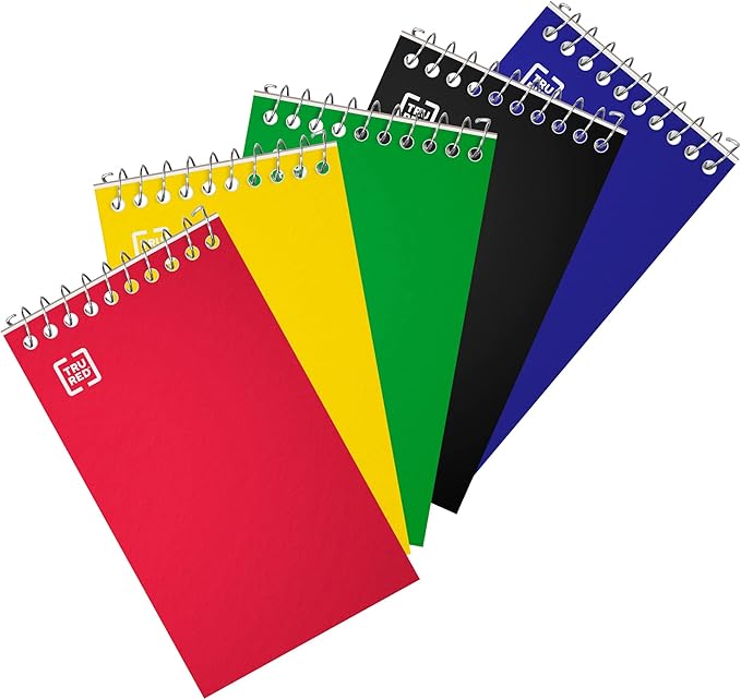STAPLES Top Bound Memo Books, 3" x 5", 5/Pack (11491)