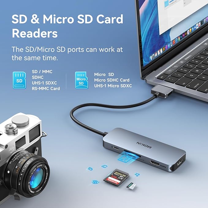 Docking Station for MacBook Pro Air,USB C Docking Station Dual Monitor,Dual HDMI Adapter Hub for Mac MacBook Pro with 2 HDMI(4K @60Hz), 3 USB3.0,SD TF Card Reader and 100W PD USB C Port