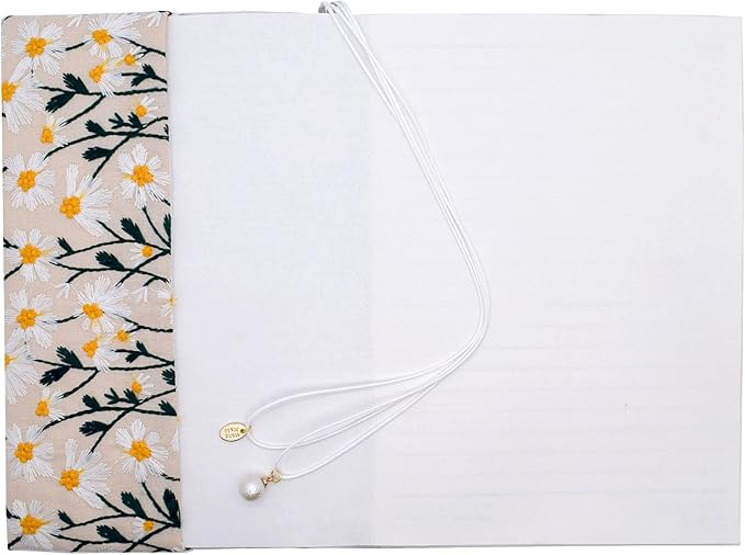 BLBMH A5 Book Covers for Paperbacks Book Cover for Privacy Fit for 5.5x8.3 inch Adjustable Book Sleeve Cover for A5 Diary Notebook Fabric Softcover Protector for Women Over 15 - Daisy 2