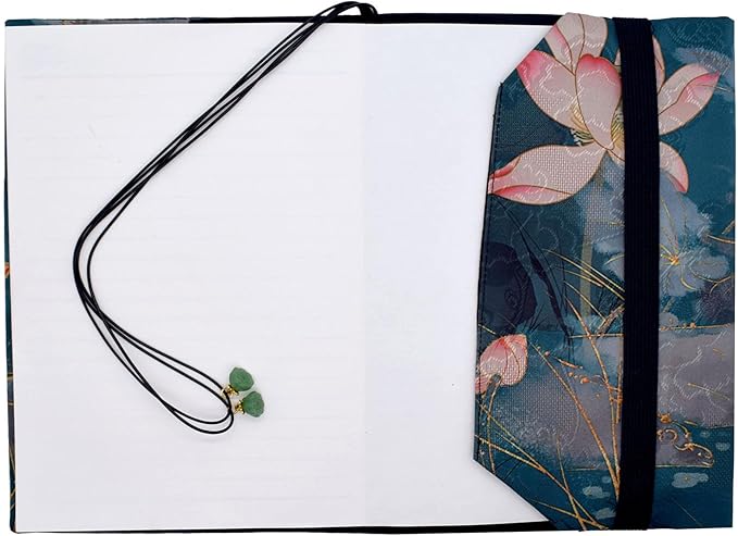 BLBMH 5.5x8.5 inch Book Cover for Paperbacks- Adjustable Fabric Book Sleeve Cover Protector Hardcover Softcover Book Novels Notebook Bible - Lotus B