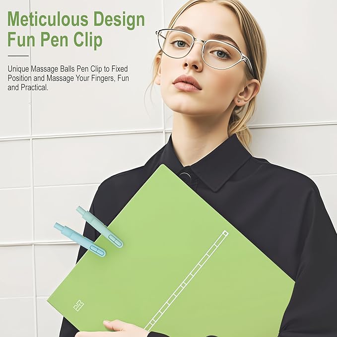 8Pcs Gel Pens with Black Ink, Fine Point Smooth Writing Pens, Quick-dry Gel Retractable Pens for Journaling Note Taking, Cute Office School Supplies for Adults Kids (0.7mm, Light)