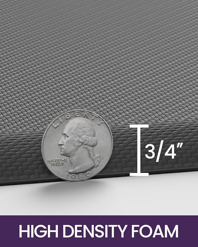 DEXI Kitchen Mat Cushioned Anti Fatigue, Non Slip Waterproof Comfort Standing Floor Rug for Kitchen, Office, Sink, Laundry, 70x20, Grey