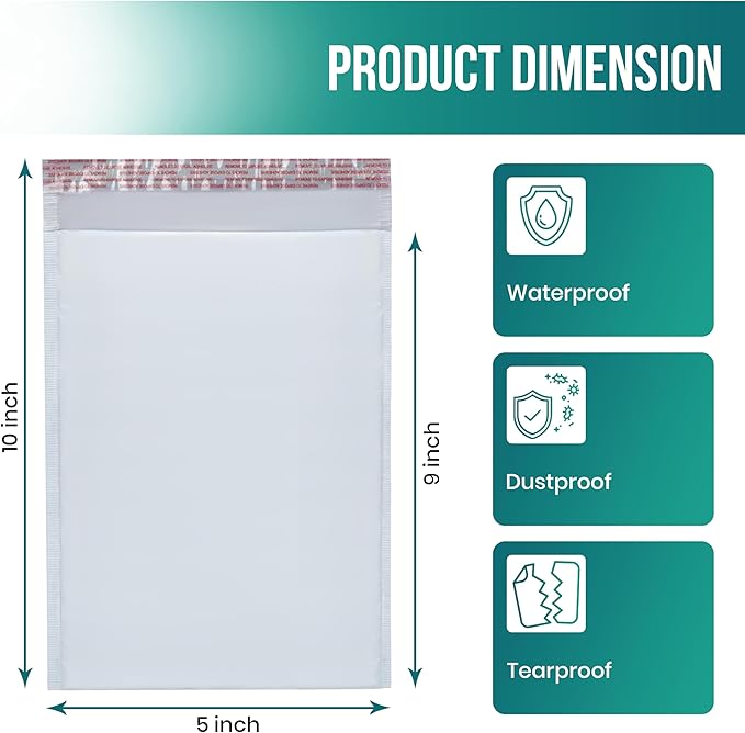 Levex - #00 5" x 10" [150 Pack] Poly Bubble Mailers, Padded Envelope Mailers, Packing Envelope & Mailing Bags for Shipping