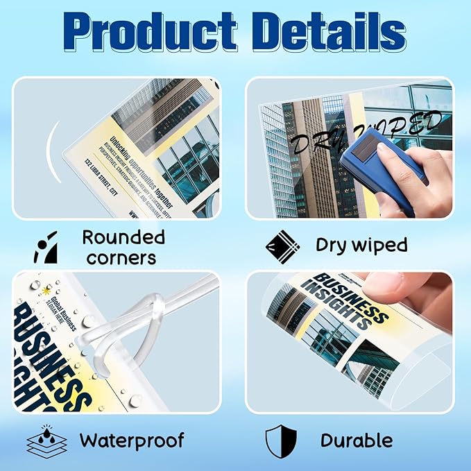 XUWAIDSGN 200 Pieces 5 Mil 2 1/2" x 4 1/4" Laminating Luggage Tags with Loops Thermal Lanyard Laminating Pouches Resealable for Work Permits Pass Cards Student ID Cards (200, 5 Mil)
