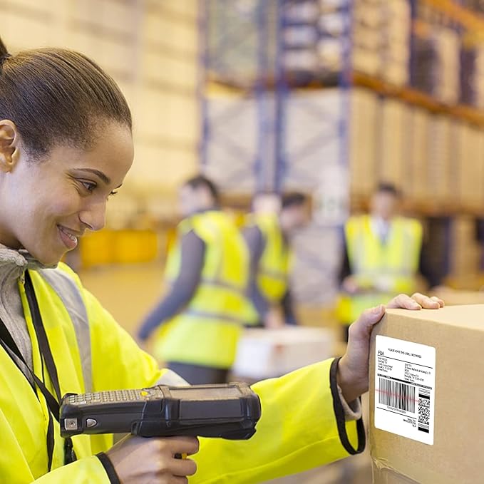 3-1/3”x 4” Shipping Address Labels, 600 Count Adhesive Stickers Labels for Laser/Inkjet Printer, 6 per Page [Paper 8.5" x 11"] Printable Mailing Labels