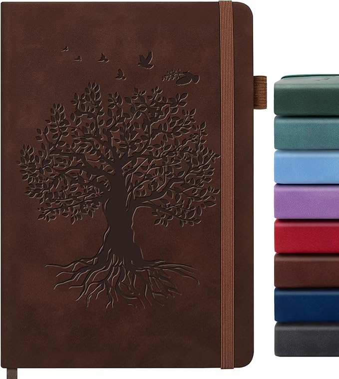 Lined Journal Notebook for Women Men, B5 Hardcover Leather Journals for Writing, 200 Pages Thick Paper, Daily Journal Notebook for Work, School, Note Taking, Business, Travel, College Ruled