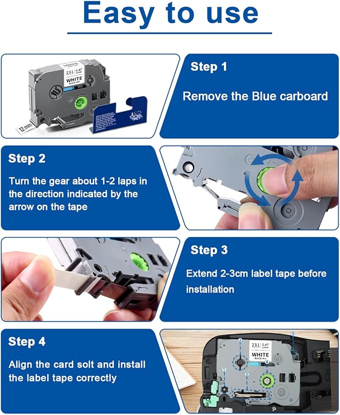 24mm 0.94 Laminated Black on Yellow Compatible with P Touch Label Tape TZ TZe-651 TZe651 Refills for Ptouch PT-D600 PT-D600VP PT-D610BT Label Maker, 1 in x 26.2 Ft, 3-Pack