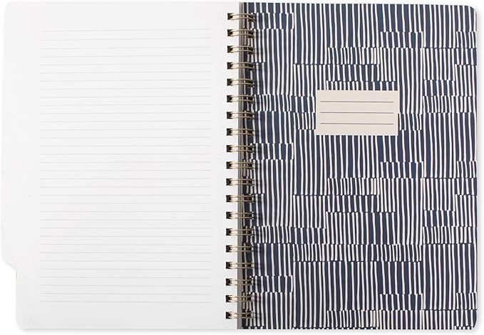 Fringe Studio Large Tab Notebook,Tribal Lines, Flexible Paperback Cover, College Ruled, 5 Subject/Die-Cut Dividers, 7.25" X 10", 180 Lined Pages (343007), Multicolor